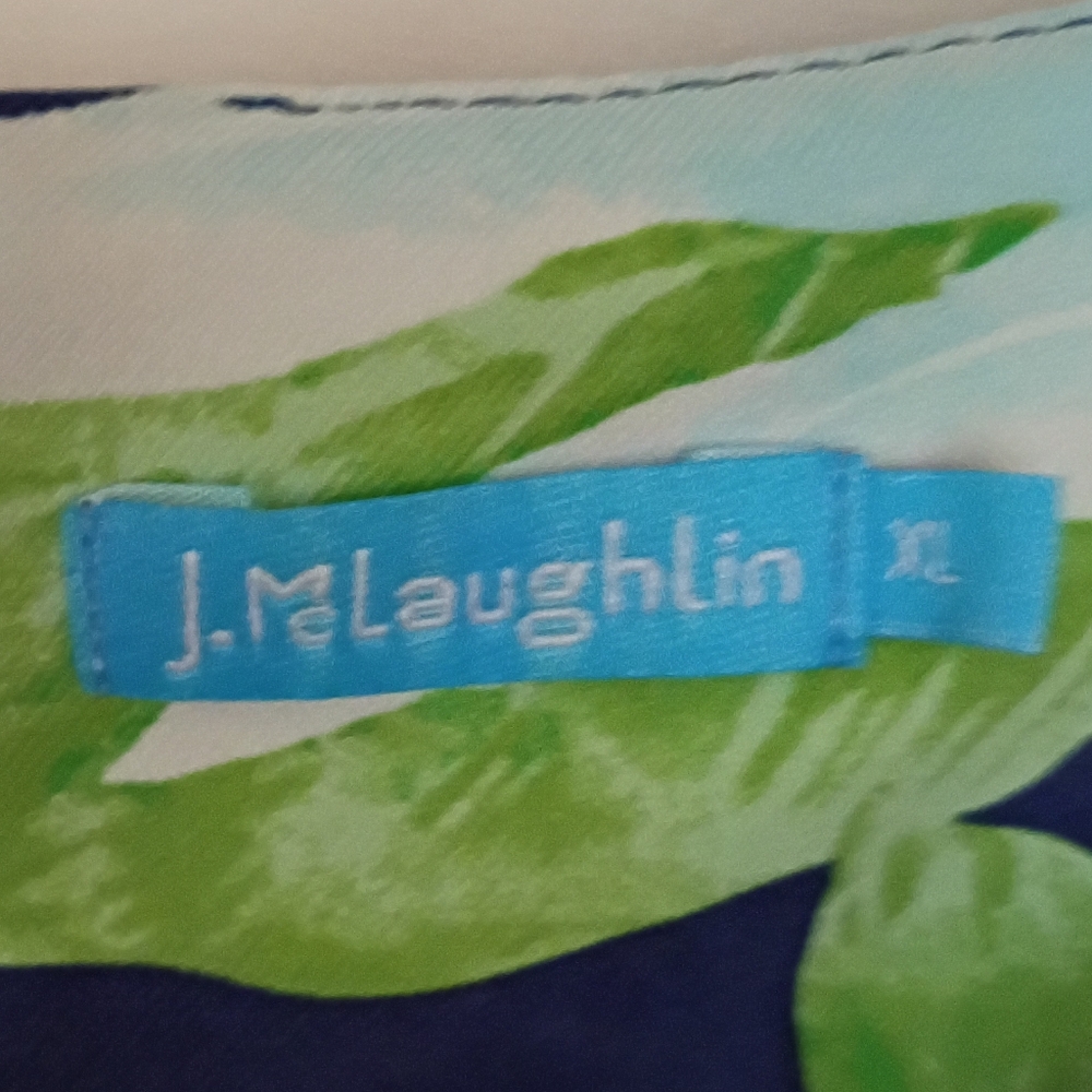 J. McLaughlin Blue and Green Floral Dress.New No Tag - Picture 4 of 7